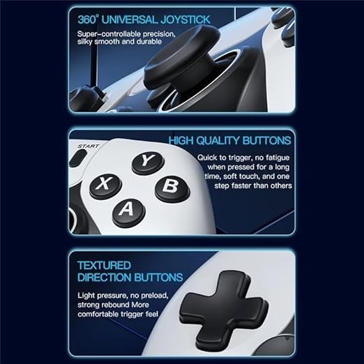 M22 Retro Handheld Game Stick - Wireless HD, 52 Emulators, 30,000+ Games, 64GB, Classic Edition with Takken/GTA Vcity/God of War, White
