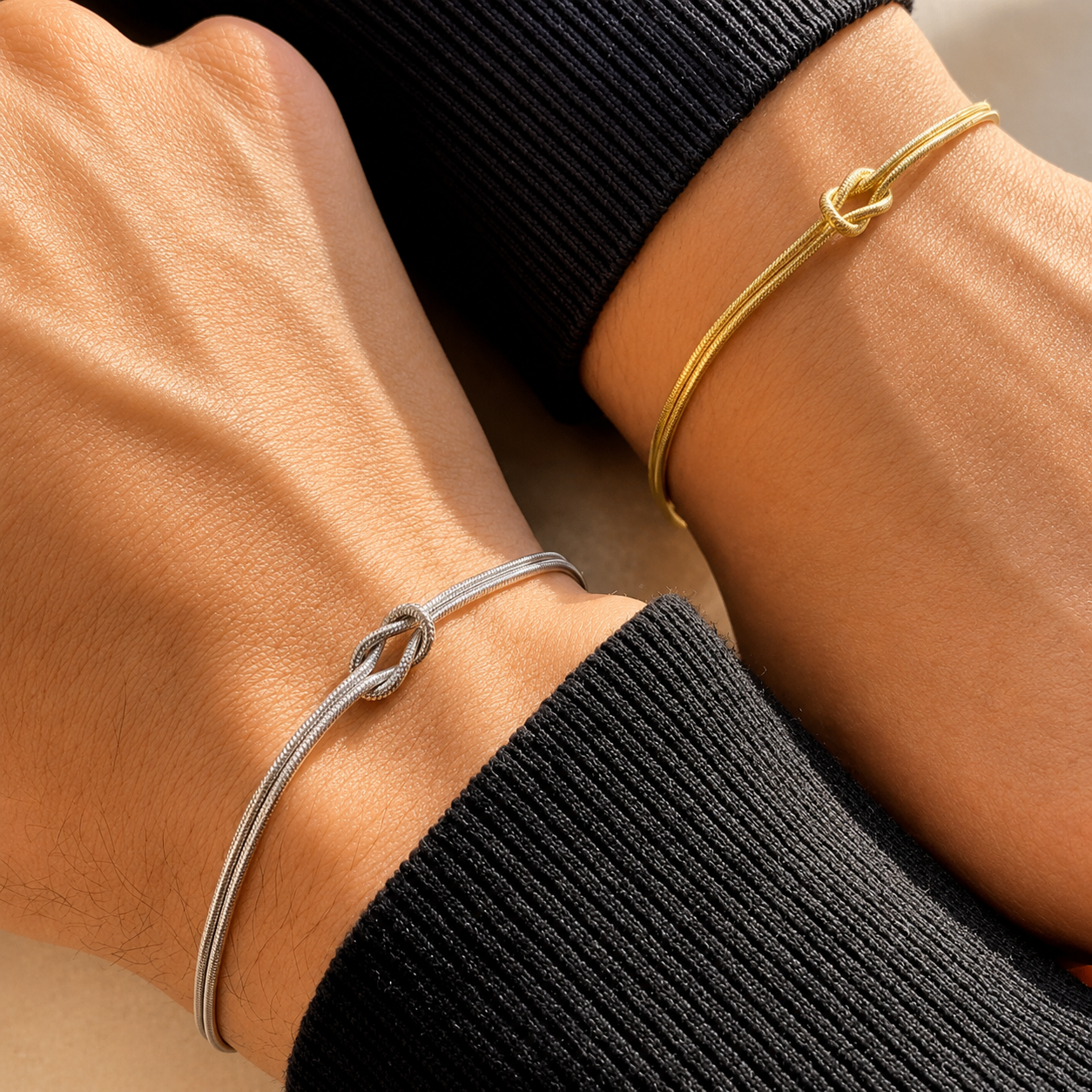 Luxury Matching Knot Bracelets for Couples