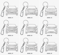 PACK OF 2 Personalized Stainless Steel Car Keychain with Name & Vehicle Number engraved. Car shape Keychain - Gift for Father's Day. For brothers, dads, boyfriends. Car model keychains | car keychains.