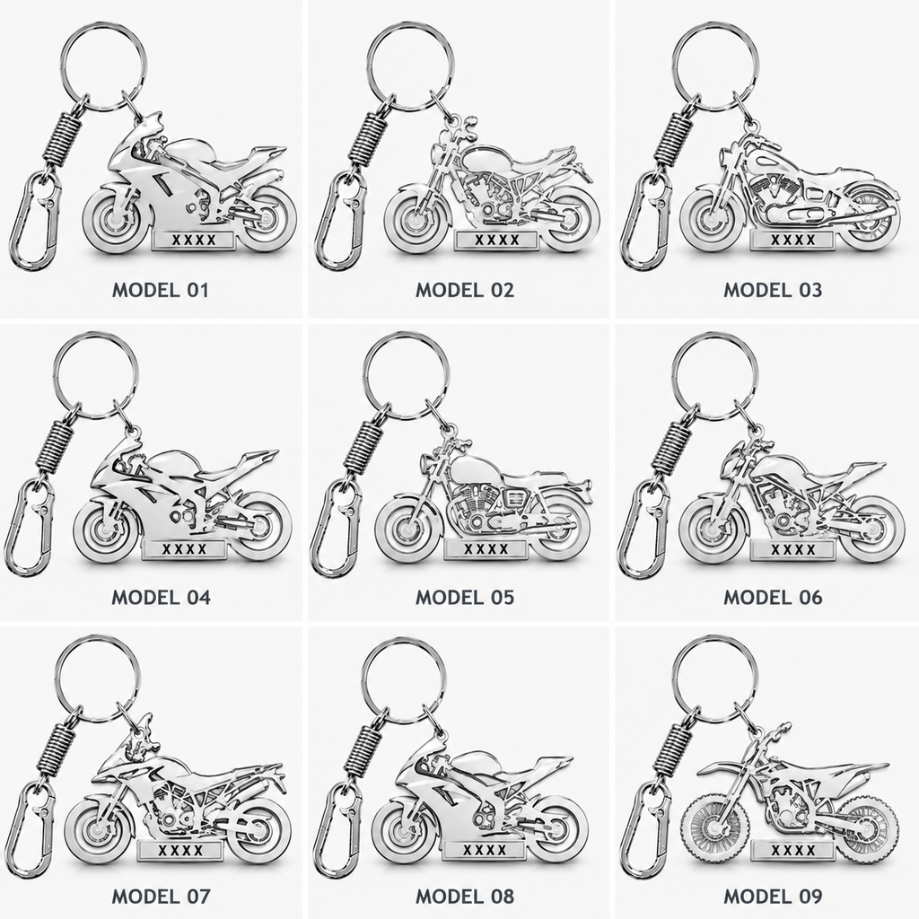 PACK OF 2 Stainless Steel Premium Personalized Black Laser Engraved Keychain Customized with Your Bike/Scooty for a Unique and Stylish Keychain