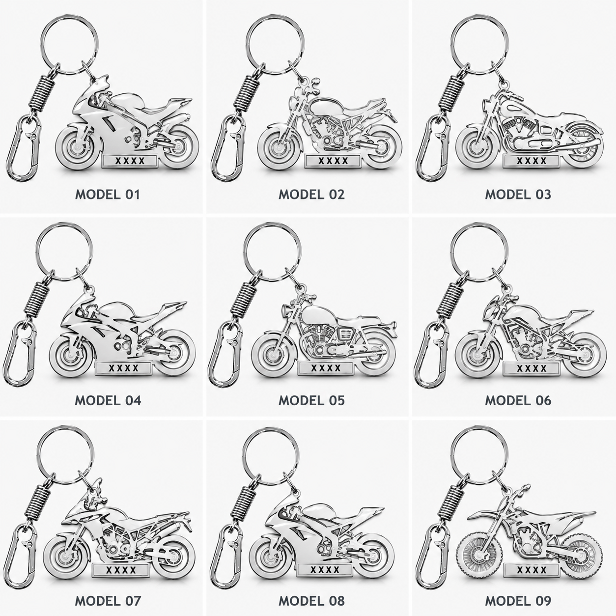PACK OF 2 Stainless Steel Premium Personalized Black Laser Engraved Keychain Customized with Your Bike/Scooty for a Unique and Stylish Keychain