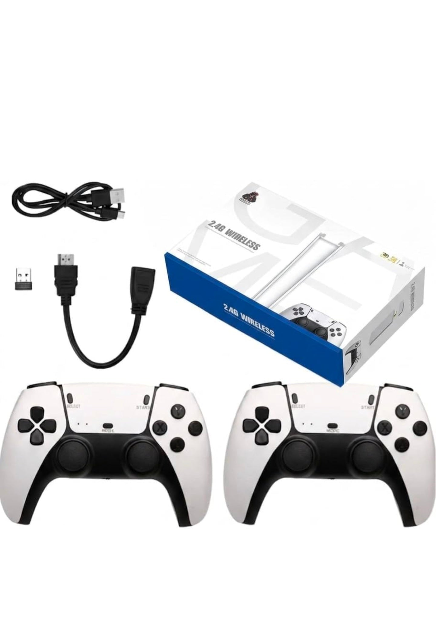 M15 Gaming stick Console with 20000+ Games, Wireless Dual Controller, HDMI Plug & Play Retro Gaming Console, 64GB Memory Card, Classic Video Game Console for TV